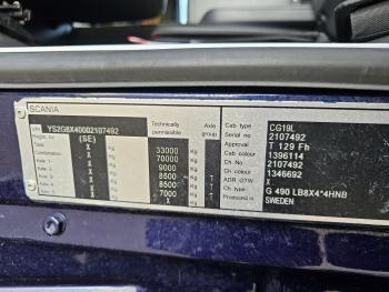 Scania G490 8x4*4 / PALFINGER CRANE + HOOKLIFT